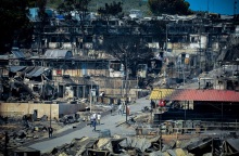 Φωτιά στο ΚΥΤ της Μόριας