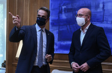 ΣΥΝΑΝΤΗΣΗ ΤΟΥ ΠΡΩΘΥΠΟΥΡΓΟΥ ΚΥΡ. ΜΗΤΣΟΤΑΚΗ ΜΕ ΤΟΝ ΠΡΟΕΔΡΟ ΤΟΥ ΕΥΡΩΠΑΪΚΟΥ ΣΥΜΒΟΥΛΙΟΥ CH. MICHEL 