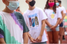 Μαθητές με μάσκα