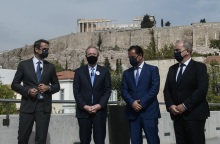 Ομιλία του Πρωθυπουργού Κυριάκου Μητσοτάκη, σε εκδήλωση στο Μουσείο της Ακρόπολης, μαζί με τον Πρόεδρο της Microsoft Brad Smith