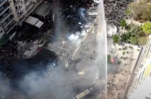 Επεισόδια έξω από το Εφετείο Αθηνών- Πλάνα από drone