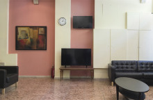 Άποψη του χώρου του σαλονιου της "Εστίας των Αθηνών" μετά τις εργασίες ανακαίνισης