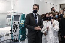 Ο Κυριάκος Μητσοτάκης στα εγκαίνια των ΜΕΘ στο νοσοκομείο «Σωτηρία»