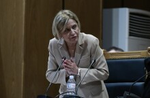 Η Αδαμαντία Οικονόμου, εισαγγελέας στη δίκη της Χρυσής Αυγής