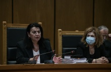 Στιγμιότυπο από τη δίκη της Χρυσής Αυγής 