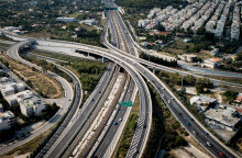 Κόμβος της Περιφερειακής Υμηττού στην Αττική Οδό 