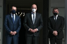 Ο Νίκος Δένδιας κατά την τριμερή συνάντηση Ελλάδας-Κύπρου-Αιγύπτου