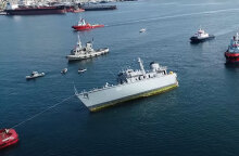 Ό,τι απέμεινε από το πολεμικό πλοίο «Καλλιστώ» μετά τη σύγκρουσή του με το Maersk Launceston