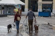 Βόλτα με τα κατοικίδια την πρώτη ημέρα εφαρμογής του καθολικού lockdown