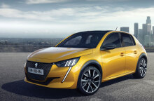 Κίτρινο αυτοκίνητο Peugeot 208