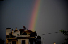 Καιρός: Ουράνιο τόξο στο Ναύπλιο μετά τη βροχή