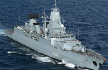 Η γερμανική φρεγάτα «Αμβούργο» που συμμετέχει στην ευρωπαϊκή ναυτική επιχείρηση «Ειρήνη» στη Λιβύη