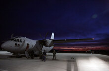 Στρατιωτικό μεταγωγικό C-27 στην 130 ΣΜ, στο αεροδρόμιο της Λήμνου