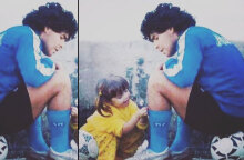 Ο Μαραντόνα με την κόρη του