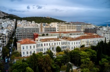Αεροφωτογραφία του νοσοκομείου Ευαγγελισμός στην Αθήνα