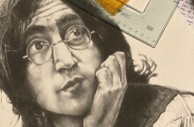 Σκίτσο του Βαγγέλη Περρή για τον Τζον Λένον