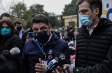 Ο Νίκος Χαρδαλιάς με τον πρόεδρο του ΕΟΔΥ, Παναγιώτη Αρκουμανέα