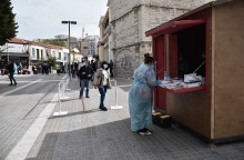 Στιγμιότυπο από το lockdown και rapid test στην Κοζάνη