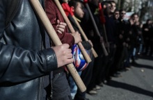 Συγκέντρωση διαμαρτυρίας μπροστά από τη Βουλή, από εκπαιδευτικούς και φοιτητές ενάντια στο νομοσχέδιο του υπουργείου Παιδείας