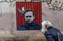 Γκράφιτι στη Ρώμη για τον Αλεξέι Ναβάλνι που παραμένει φυλακισμένος στη Ρωσία