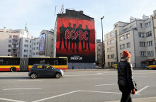 Mural με το συγκρότημα των AC/DC στη Βαρσοβία
