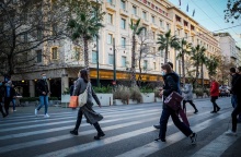 Στιγμιότυπο από το κέντρο της Αθήνας