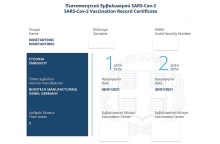 Πιστοποιητικό εμβολιασμού