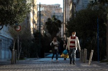 Στιγμιότυπο από το lockdown στην Αθήνα 