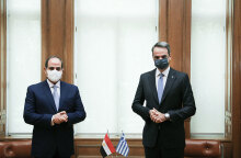 Ο πρωθυπουργός Κυριάκος Μητσοτάκης και ο πρόεδρος της Αιγύπτου αλ Σίσι