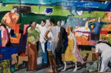 Ο πίνακας του Παναγιώτη Τέτση «Λαϊκή Αγορά» στην Εθνική Πινακοθήκη