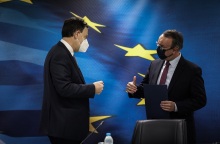 Κοινές δηλώσεις από τον Υπουργό Οικονομικών Χρήστο Σταϊκούρα με τον Αναπληρωτή Υπουργό Οικονομικών Θόδωρο Σκυλακάκη