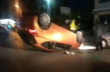 Τροχαίο στην Πάτρα: «Τούμπαρε» αυτοκίνητο