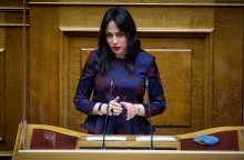 Η υφυπουργός Εργασίας και Κοινωνικών Υποθέσεων, Δόμνα Μιχαηλίδου