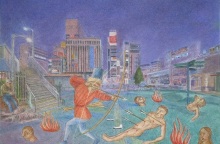 Γιώργος Αυγέρος - Le Livre de la v.N.S.  Νο V 40Χ28.5, σκόνες ζωγραφικής σε χαρτί, 2020