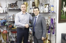 Ο Δημήτρης Ιτούδης με τον πρόεδρ της ΤΣΣΚΑ Μόσχας