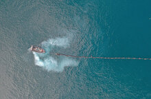 Εικόνα από τις εργασίες για την ηλεκτρική διασύνδεση της Κρήτης με την Πελοπόννησο