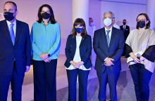 Ο Υπουργός Ναυτιλίας και Νησιωτικής Πολιτικής Γιάννης Πλακιωτάκης, η Υπουργός Παιδείας και Θρησκευμάτων Νίκη Κεραμέως, η Πρόεδρος της Δημοκρατίας Κατερίνα Σακελλαροπούλου, ο Πρόεδρος του Ιδρύματος Ευγενίδου Λεωνίδας Δημητριάδης - Ευγενίδης και η Αναπληρώτ