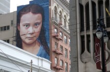 Τοιχογραφία της 18χρονης ακτιβίστριας από τη Σουηδία  Γκρέτα Τούμπεργκ©Unsplash/Aslıhan Altın
