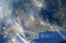 Μια φωτογραφία της Αθήνας από το Διεθνή Διαστημικό Σταθμό