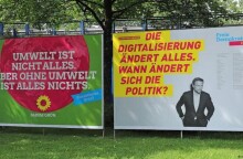 Αφίσες για τις γερμανικές εκλογές©Twitter/@dw_environment