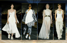 Στιγμιότυπο από την επίδειξη μόδας Dior Cruise 2022 στην Αθήνα, στο Καλλιμάρμαρο