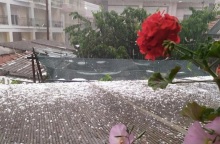Φλώρινα: Ισχυρή χαλαζόπτωση 