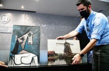 Οι πίνακες των Πικάσο και Μοντριάν που εκλάπησαν το 2012 © ΑΠΕ/	ΜΠΟΛΑΡΗ ΤΑΤΙΑΝΑ
