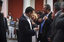 Αλέξης Τσίπρας και Πάνος Καμμένος στο Ζάππειο Μέγαρο