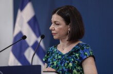 η κυβερνητική εκπρόσωπος Αριστοτελία Πελώνη © Eurokinissi / ΓΙΑΝΝΗΣ ΠΑΝΑΓΟΠΟΥΛΟΣ
