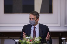 O Kυριάκος Μητσοτάκης στο Μέγαρο Μαξίμου © Eurokinissi 