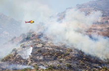 Φωτιά στην Καταλονία - Στιγμιότυπο από τις εναέριες προσπάθειες κατάσβεσης 