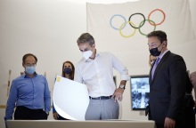 Ο πρωθυπουργός, Κυριάκος Μητσοτάκης, στο Ολυμπιακό Μουσείο