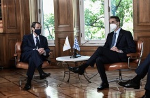 O Πρόεδρος της Κυπριακής Δημοκρατίας, Νίκος Αναστασίαδης, με τον πρωθυπουργό, Κυριάκο Μητσοτάκη