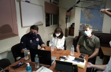 Η ΠτΔ, Κατερίνα Σακελλαροπούλου, στο Ενιαίο Συντονιστικό Κέντρο Επιχειρήσεων του Πυροσβεστικού Σώματος στο Χαλάνδρι